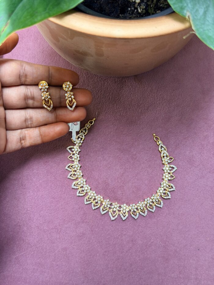 AD Stone Necklace With Earings AJP2026-2229
