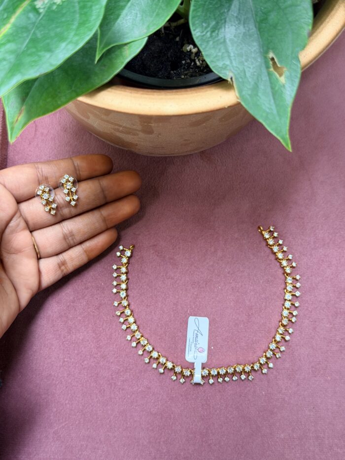 AD Stone Necklace With Earings AJP2026-2241