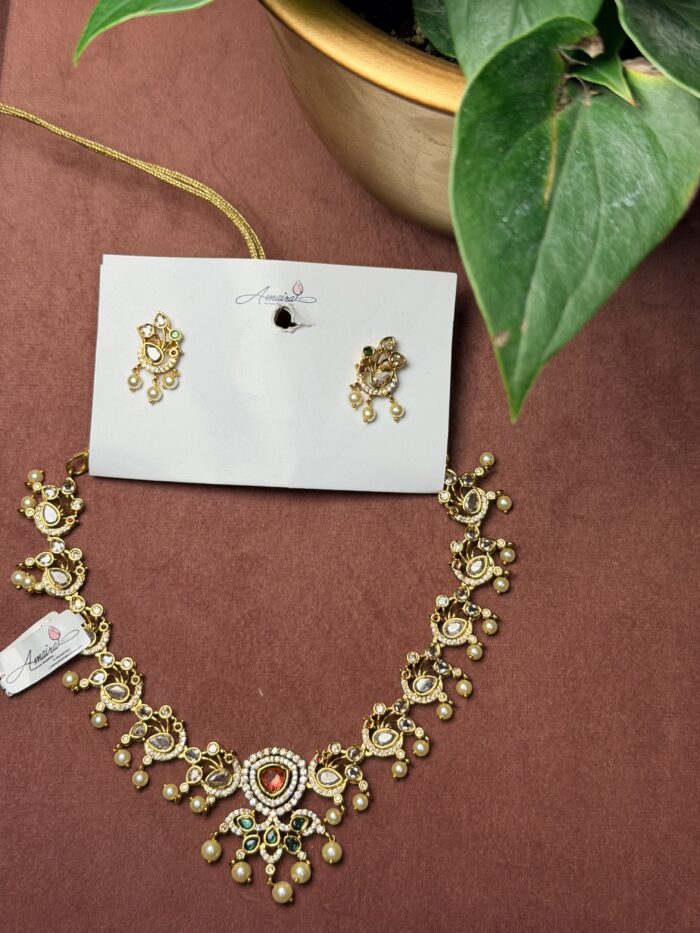 AD Stone Necklace With Earings AJP2026-1318