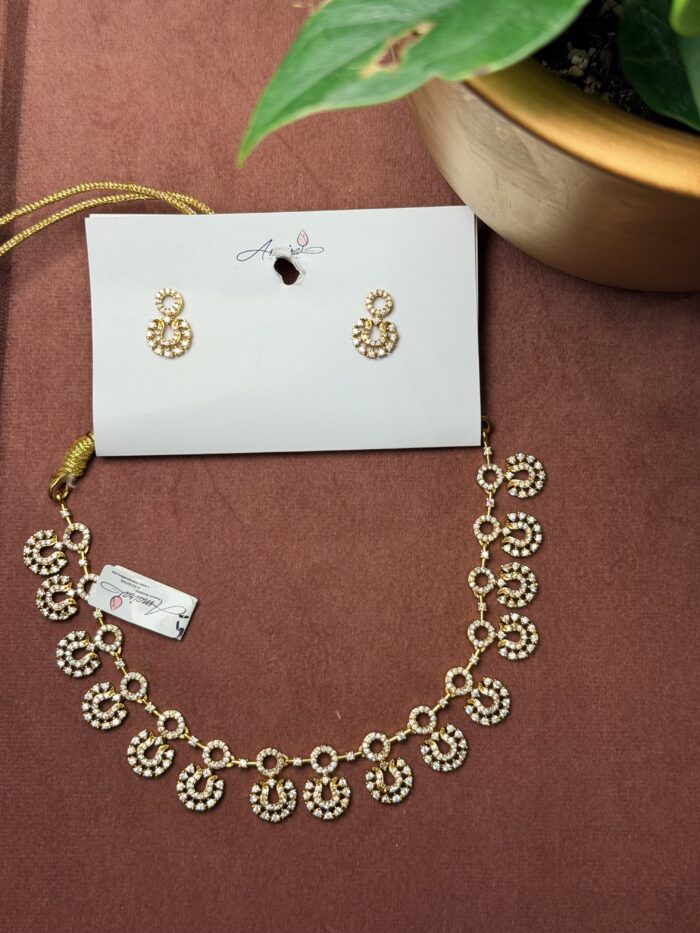 AD Stone Necklace With Earings AJP2026-1104