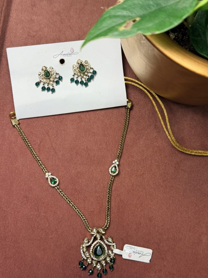 AD Stone Necklace With Earings AJP2026-2233