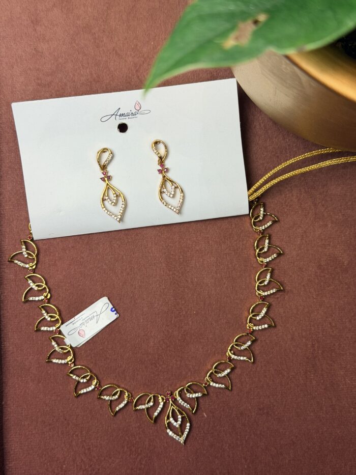 AD Stone Necklace With Earings AJP2026-1245