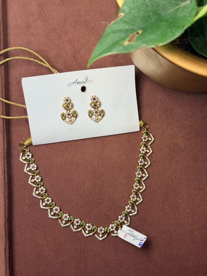 AD Stone Necklace With Earings AJP2026-1269