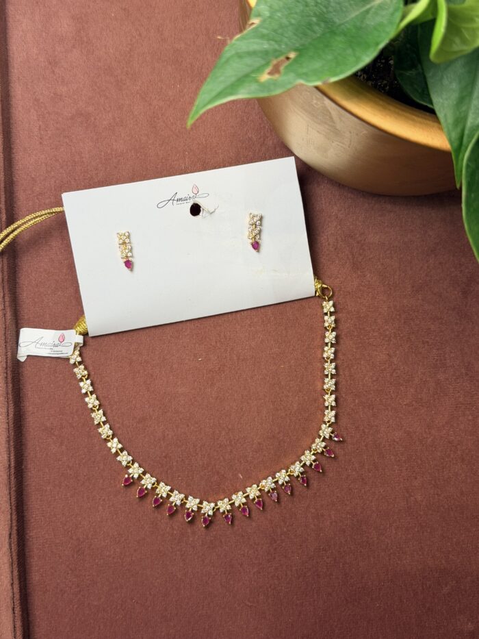AD Stone Necklace With Earings AJP2026-1328