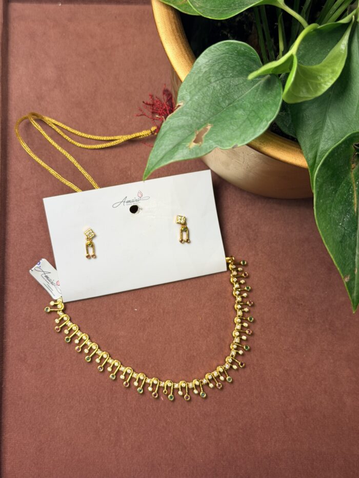 AD Stone Necklace With Earings AJP2026-1357