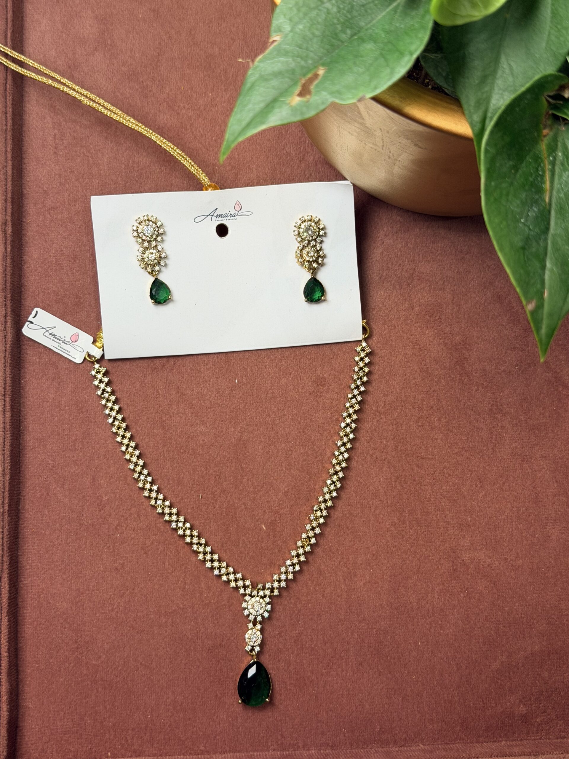 AD Stone Necklace With Earings AJP2026-1321