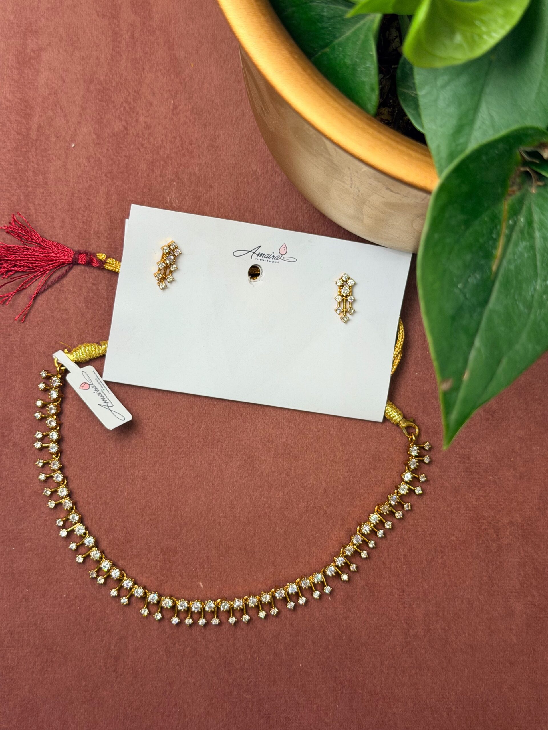 AD Stone Necklace With Earings AJP2026-1358